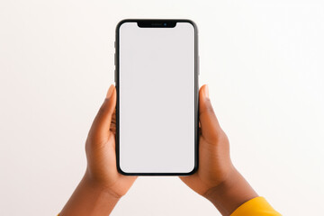 close-up shot of a smartphone in female hands