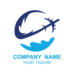 Travel Logo vector icon illustration design.  logo suitable for business, airline ticket agents and holidays