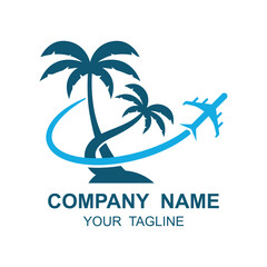 Travel Logo vector icon illustration design.  logo suitable for business, airline ticket agents and holidays