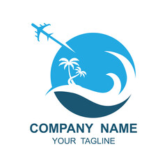 Travel Logo vector icon illustration design.  logo suitable for business, airline ticket agents and holidays