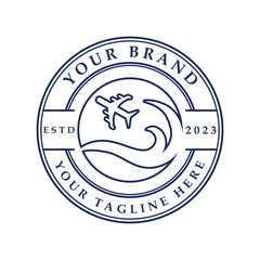 Travel Logo vector icon illustration design.  logo suitable for business, airline ticket agents and holidays