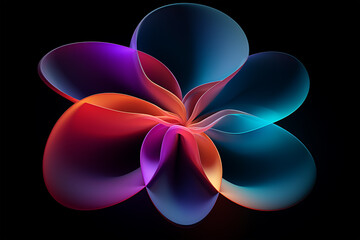 Flower abstract colorful  dark background