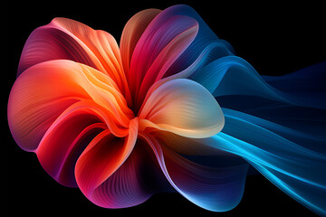 Flower abstract colorful  dark background
