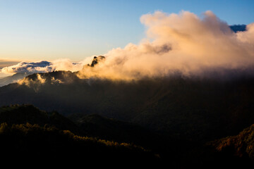Autumn sunrise in Puigsacalm peak, La Garrotxa, Spain