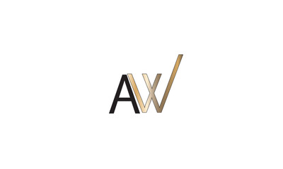 AW, WA , A , W , Abstract Letters Logo Monogram