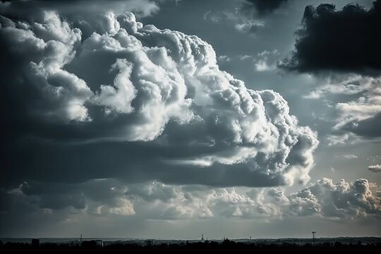 cloudscape dramatic design space copy background sky cloudy gloomy clouds cumulus stormy gray