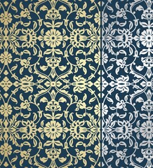 wedding card design, traditional paisley floral pattern , royal India	