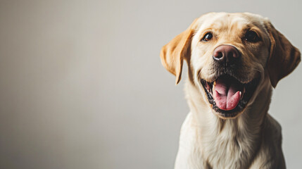 Delighted Lab pup - obrazy, fototapety, plakaty