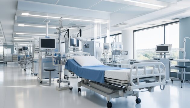 Cutting edge medical equipment and advanced devices in a state of the art operating room