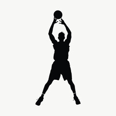 Fototapeta na wymiar Basketball Player Silhouette