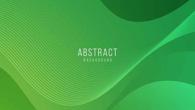 abstract green background with lines waves