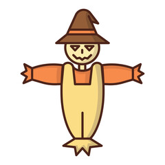 Scarecrow icon vector on trendy design