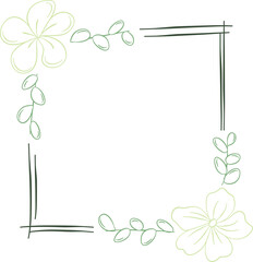 Vector Geometric Floral Frame Element