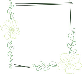 Vector Geometric Floral Frame Element