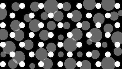 Black seamless pattern with white polka dot