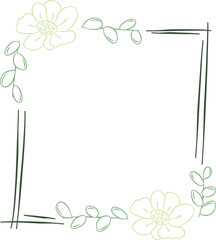 Vector Geometric Floral Frame Element