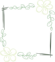 Vector Geometric Floral Frame Element