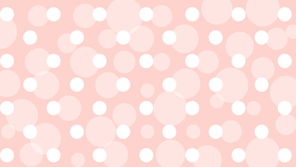 Pink seamless pattern with white polka dot