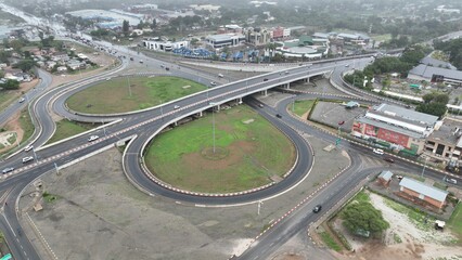 Traffic interchange in Francistown, Botswana, Africa