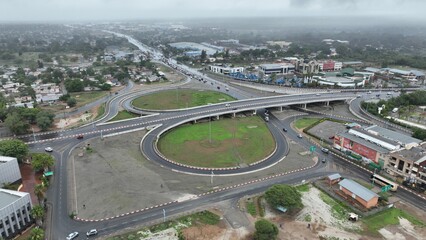 Traffic interchange in Francistown, Botswana, Africa