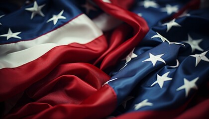 Proudly fluttering american flag symbolizing the patriotic spirit of independence day celebrations