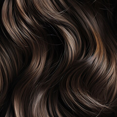 Naklejka premium Seamless shiny curly hair pattern background