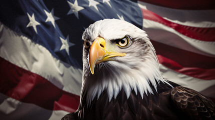 American eagle in USA flag