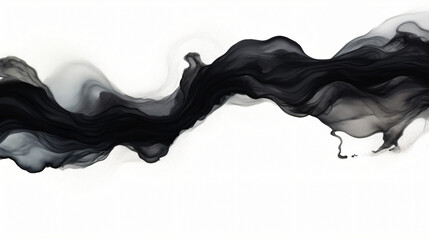 Black watercolor waves streaks