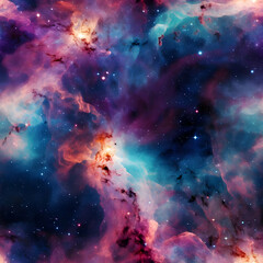 Obraz premium Realistic shot of a vast and majestic cosmos seamless pattern. Stars in the galaxy seamless background. High quality