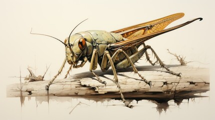 grasshopper sitting on the ground