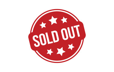 Sold out rubber stamp vector illustration on white background. Sold out rubber stamp