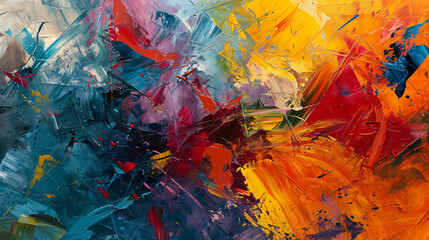 Energetic abstract art piece