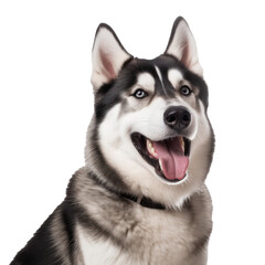 happy dog portrait siberian husky dog 