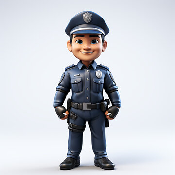 police officer 3d render avatar