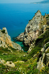 Fototapeta na wymiar vista dalla Terrazza panoramica di Pranu Sartu.Sulcis Iglesiense Sardegna Italy