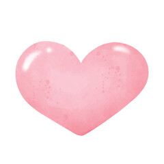 Pink heart watercolor	