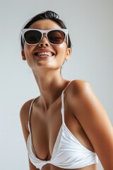 Elegant sunglasses in a chic portrait