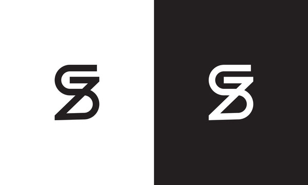 SZ logo, monogram unique logo, black and white logo, premium elegant logo, letter SZ Vector