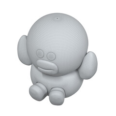 Obraz premium a white duck toy with no background in a multiple angle , no background toy.