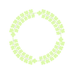 Easter circle frame, wreath with branches. Vector illustration.