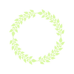 Fototapeta na wymiar Easter circle frame, wreath with branches. Vector illustration.