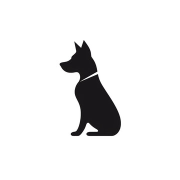 a black silhouette of a dog