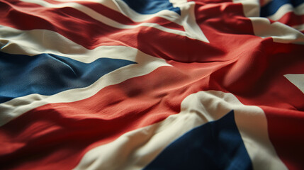 great britain flag closeup - obrazy, fototapety, plakaty