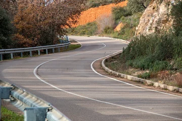 Foto op Canvas Curvy stretch of road in the interior region of Spain ideal for motorcycling travelers © SaucE ReQuEs