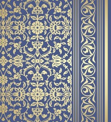 wedding card design, traditional paisley floral pattern , royal India	