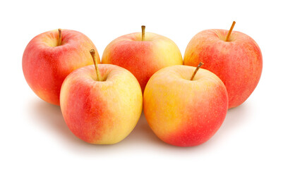 colorful apple path isolated on white