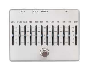 eq guitar pedal path isolated on white
