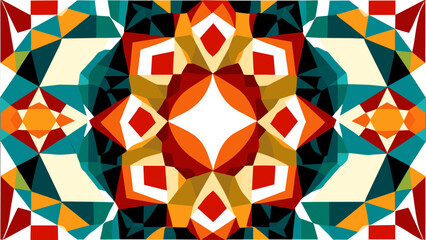 Islamic geometric tiles vektor icon illustation - obrazy, fototapety, plakaty