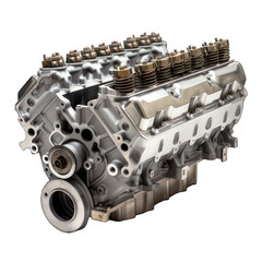 Engine block of a car isolated on white created with Generative AI