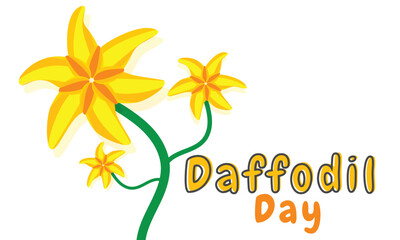 Fototapeta na wymiar Daffodil Day. background, banner, card, poster, template. Vector illustration.